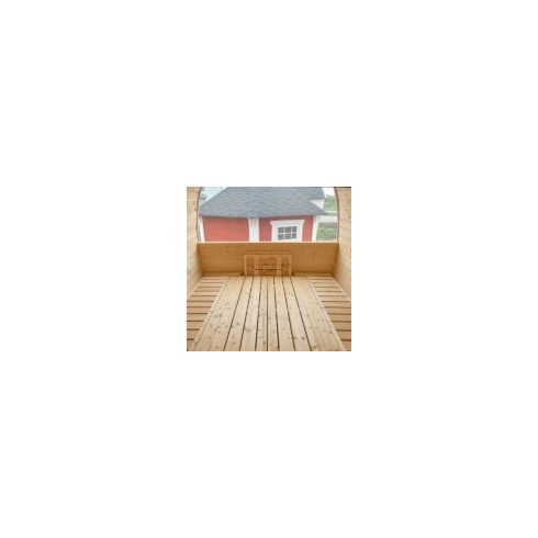 5 MÉTERES THERMOWOOD SZABADTÉRI SZAUNA 6 FŐ RÉSZÉRE S5P ÜLÉSEKKEL VAGY ÁGGYAL 9 KW-OS KÁLYHA++