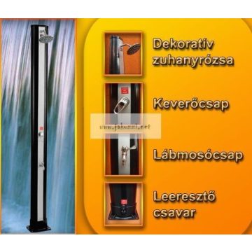 Tahiti műanyag szolár kerti zuhany lábmosóval