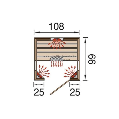 Trendi Tanilla 1 infravörös kabin 108x99x190 cm