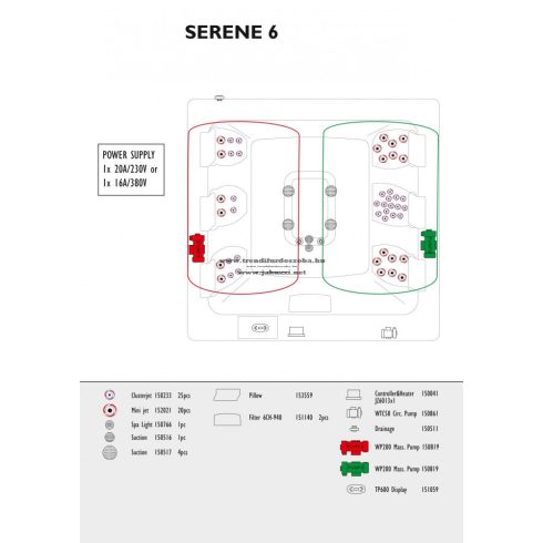 Trendi Mserene6 jakuzzi 243x224x93 cm++