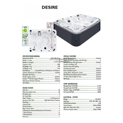 Trendi SDesire jakuzzi 274x228x91 cm++