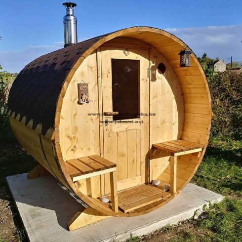 THERMOWOOD HORDÓ SZAUNA S2V 2,2M  KÜLSŐ PADOKKAL ++
