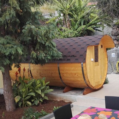 HORDÓ SZAUNA ÖLTÖZŐVEL S4P 2,2M ÁTMÉRŐJŰ LUCFENYŐ ++